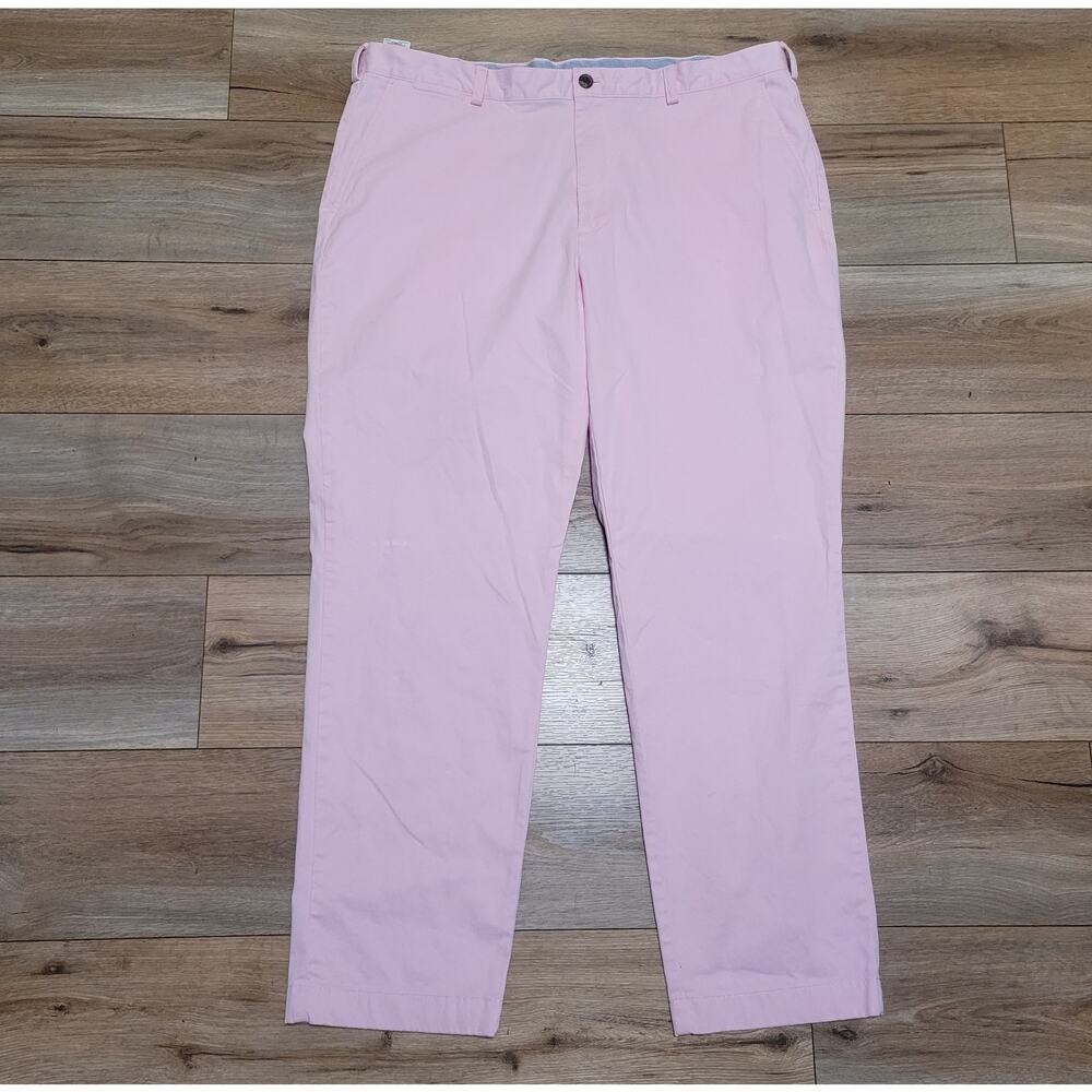 Brooks Brothers 1818 Clark Fit Pants Cotton Pink Golf Men W42X L32